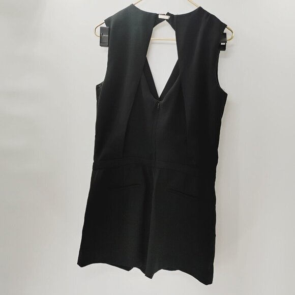 ZARA Size M Womens Crossover V-neck Jumpsuit Romper Black open back - Picture 13 of 16